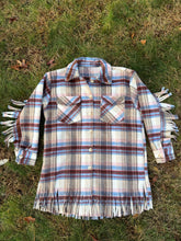 Load image into Gallery viewer, Grateful Fringy Plaid Stealie Jacket Shirt - Size S/M and L/XL left!