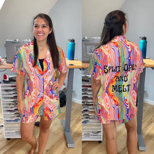 Load image into Gallery viewer, Split Open and Melt Button Down and Shorts Phish Party Set for Ladies - ONE size XXL available!