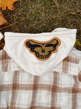 Load image into Gallery viewer, Fall is Dead Grateful Hooded Flannel - ONE Ladies size XXL left!
