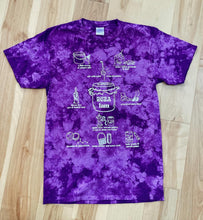 Load image into Gallery viewer, ADULT Reba Jam Doodles Purple Tie Dye Phish Tee  - Sizes S>2XL