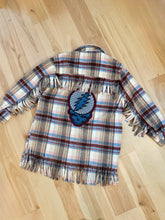 Load image into Gallery viewer, Grateful Fringy Plaid Stealie Jacket Shirt - Size S/M and L/XL left!