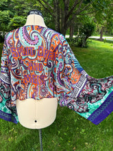 Load image into Gallery viewer, Split Open and Melt Funky Phish Paisley Tie Front Summer Boho Wrap - One size fits ALL (One left!)