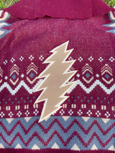 Load image into Gallery viewer, Plus Size Full Zip Grateful Aztec Scarlet Sweater Jacket - ONE Size XL!