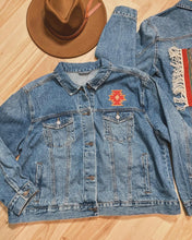 Load image into Gallery viewer, Grateful Western Denim Jacket Rust Bolt - Ladies Plus Size 1X!