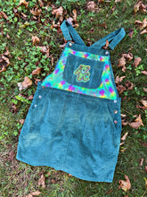 Load image into Gallery viewer, Grateful Bear Jade Tie Dye Corduroy Overall Dress - ONE Size Medium (size 8ish)