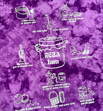Load image into Gallery viewer, ADULT Reba Jam Doodles Purple Tie Dye Phish Tee  - Sizes S>2XL