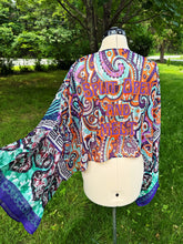 Load image into Gallery viewer, Split Open and Melt Funky Phish Paisley Tie Front Summer Boho Wrap - One size fits ALL (One left!)