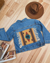 Load image into Gallery viewer, STS9 Tribal Fringy Denim Jacket - ONE Ladies size Small Left!
