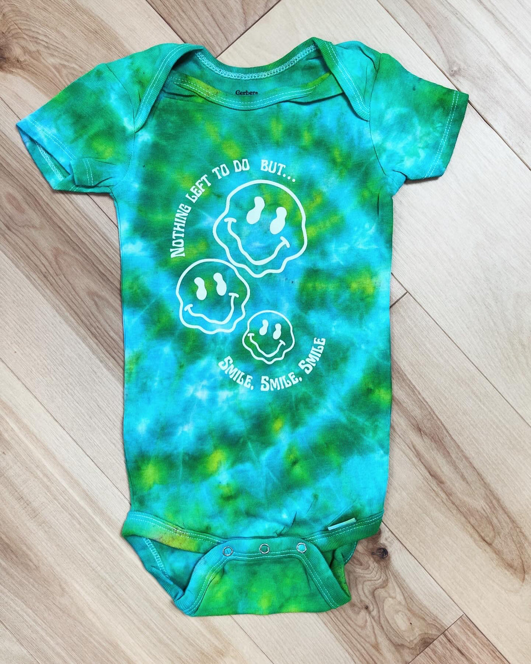 Nothing Left To Do But Smile Smile Smile Tie Dye Grateful Dead Onesie - Size 24 Months