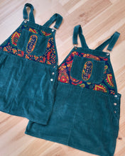 Load image into Gallery viewer, Phish Tapestry Jade Corduroy Overall Dress - Size Medium