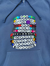 Load image into Gallery viewer, Phish Kandi EDM Friendship Bracelet Storm Blue Hoodie - Unisex Small&gt;2XL