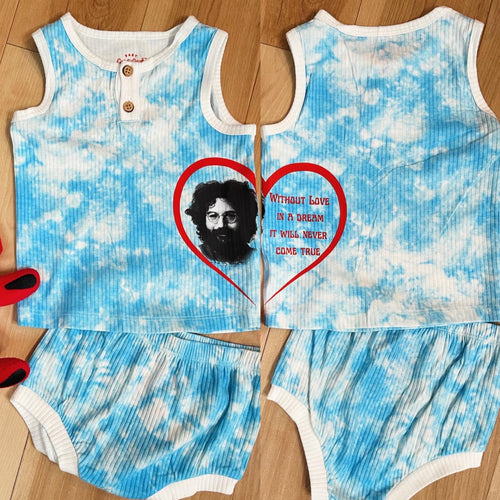 Without Love in a Dream Tie Dye Jerry Garcia Set - Size 6/9 months left!