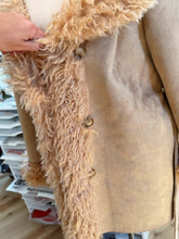 Load image into Gallery viewer, Steal Your Penny Lane Faux Suede and Fur Trim Grateful Coat - Size S&gt;L