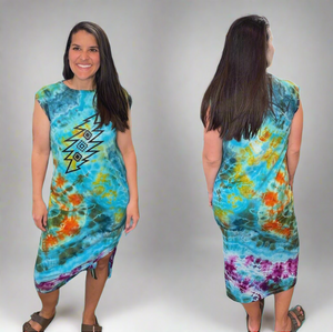 Billy Strings Tie Dye Maxi Dress - Plus Size 2X