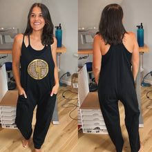 Load image into Gallery viewer, Custom Disco Biscuits Leopard and Disco Gold Jumper - Size Medium!