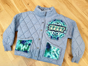 Phish From VT Blue Quilted Tapestry Jacket - One Size L/XL!