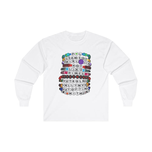 Pretty Lights Kandi/Swiftie Friendship Bracelets Unisex Ultra Cotton Long Sleeve Tee (Various Colors)