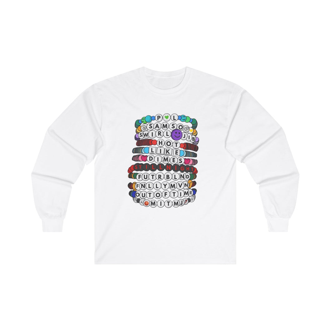 Pretty Lights Kandi/Swiftie Friendship Bracelets Unisex Ultra Cotton Long Sleeve Tee (Various Colors)
