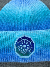 Load image into Gallery viewer, Dip Dyed Wool Nonagon Infinity King Gizzard Beanie - One size
