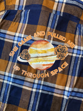 Load image into Gallery viewer, Echo Of a Rose Soft Striped Goose Flannel  - One Mens Large and 2XL