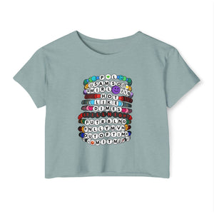 Pretty Lights Kandi/Swiftie Bracelets Women's Festival Crop Top