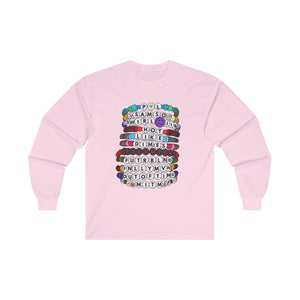 Pretty Lights Kandi/Swiftie Friendship Bracelets Unisex Ultra Cotton Long Sleeve Tee (Various Colors)