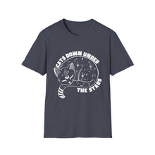 Load image into Gallery viewer, Cats Down Under the Stars Grateful Cosmic Kitty Unisex Softstyle T-Shirt