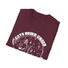 Load image into Gallery viewer, Cats Down Under the Stars Grateful Cosmic Kitty Unisex Softstyle T-Shirt