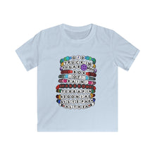 Load image into Gallery viewer, YOUTH Grateful Swiftie Friendship Bracelet Softstyle Tee