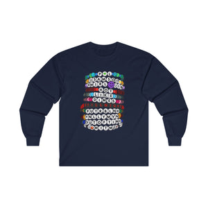 Pretty Lights Kandi/Swiftie Friendship Bracelets Unisex Ultra Cotton Long Sleeve Tee (Various Colors)