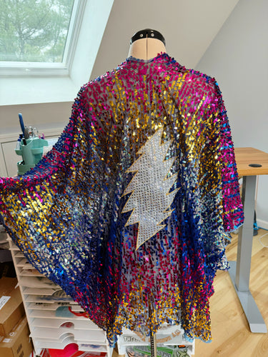 Grateful Sparkle Sequin Kimono - One Size