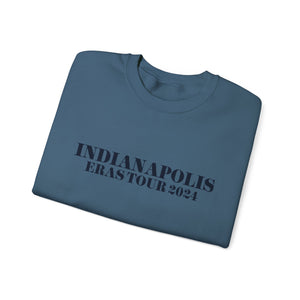 Indianapolis Swiftie Eras Tour Blue Unisex Heavy Blend™ Crewneck Sweatshirt