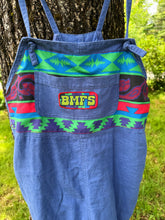 Load image into Gallery viewer, Billy Strings Linen Perwinkle Deadstock Aztec  Overalls - Size Medium