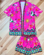 Load image into Gallery viewer, STS9 Vibrant Psychedelic Drawings Kimono and Shorts Set - One Size M/L(8) available!