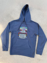 Load image into Gallery viewer, Goose Friendship Bracelet Storm Blue Hoodie - Unisex Small&gt;2XL