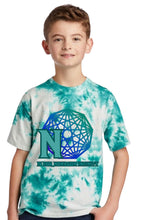 Load image into Gallery viewer, YOUTH Teal Tie Dye N is for Nonagon Infinity King Gizzard and the Lizard Wizard Tee -  YOUTH XS>XL