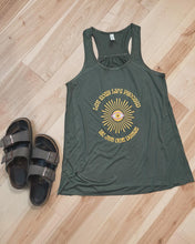 Load image into Gallery viewer, Cassidy Grateful Dead Deep Green Flowy Racerback Tanks - Size S&gt;2XL