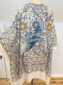 Blossoms Blooming Floral Grateful Dead Cream Kimono - One size fits ALL (ONE left!)