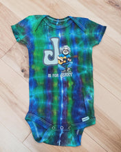 Load image into Gallery viewer, J is for Jerry Tie Dye Onesie - Size 6-9 months