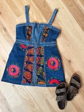 Load image into Gallery viewer, Phish Green Mandala Tapestry Denim Full Zip Dress -ONE Size Large left!