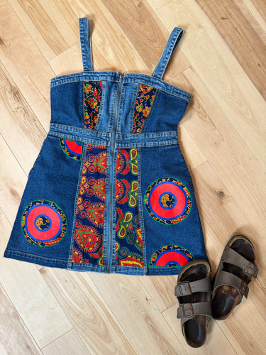 Phish Green Mandala Tapestry Denim Full Zip Dress -ONE Size Small and Large