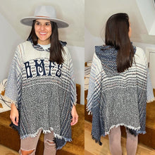 Load image into Gallery viewer, Billy MF Strings Herringbone Tweed Hooded Poncho - One size fits all (LAST ONE!)