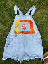 Load image into Gallery viewer, Steal Your Floral Peace Distressed Denim Overalls - One Pair! Size Large