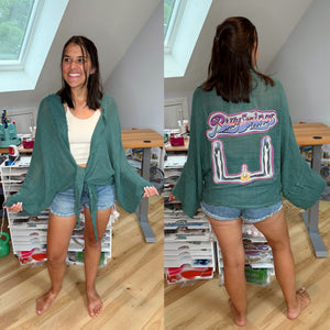 Billy Strings Candle Beauties Flounce Sleeve Tie Front Kimono - One Size Fits All! (ONLY ONE!)