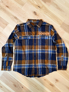 Echo Of a Rose Soft Striped Goose Flannel  - One Mens Large and 2XL