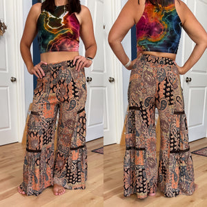 King Gizzard and the Lizard Wizard Wide Leg Paisley Sunset Pants -  Size Small!