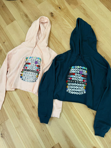 Phish Kandi EDM Bracelet Cropped Hoodies - Blush or Atlantic