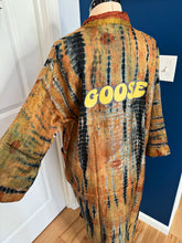 Load image into Gallery viewer, Goose Gold Tie Dye Silk Kimono - Size Sm&gt;L/XL