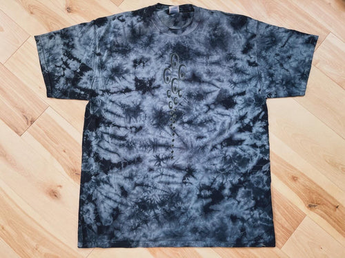 Just the Bubbles Stealth Black on Black Tie Dye Phish Tee - Size XL
