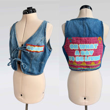 Load image into Gallery viewer, Goose Kantha and Denim Empress Vest - Fits a Size S or M